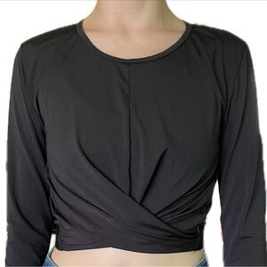 Fabletics black long sleeve crop